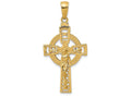 FJC Finejewelers 14k Yellow Gold Polished Celtic Crucifix Charm