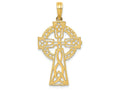 FJC Finejewelers 14k Yellow Gold Polished Celtic Cross Charm