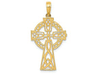 FJC Finejewelers 14k Yellow Gold Polished Celtic Cross Charm