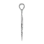 FJC Finejewelers 14k White Gold Polished Leaf Charm