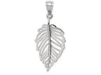 FJC Finejewelers 14k White Gold Polished Leaf Charm