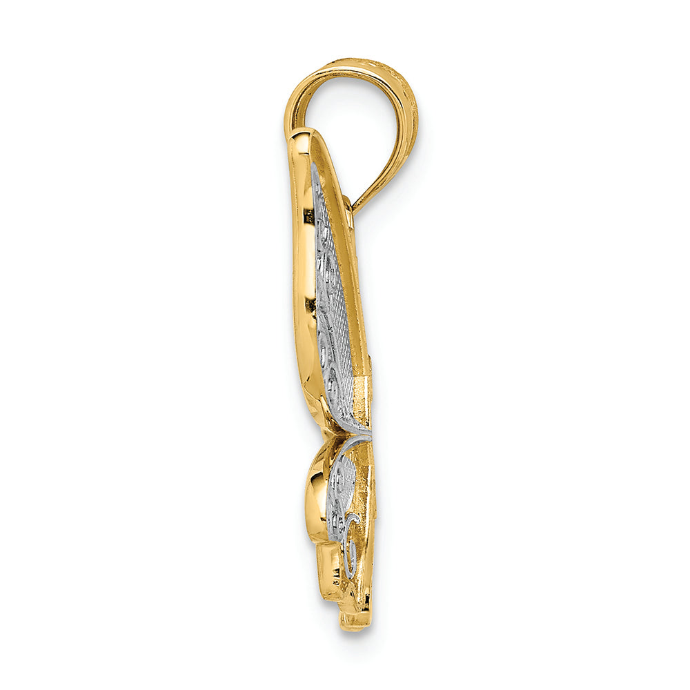 FJC Finejewelers 14k Yellow Gold Polished Butterfly Charm