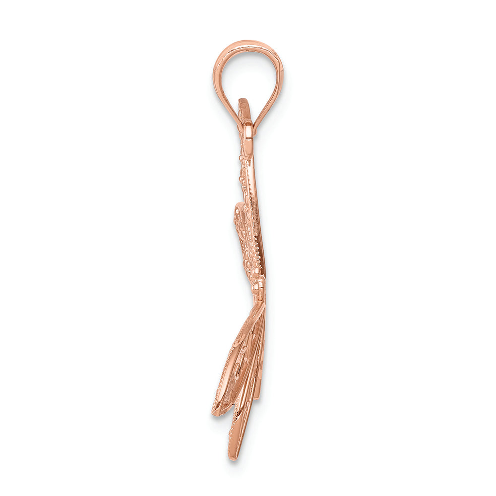 FJC Finejewelers 14k Rose Gold Polished Dragonfly Charm