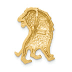 FJC Finejewelers 14k Yellow Gold Brushed Bright Cut Lion Chain Slide Charm