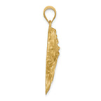 FJC Finejewelers 14k Yellow Gold Brushed Bright Cut Lion Head Charm