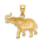 FJC Finejewelers 14k Yellow Gold Brushed Bright Cut Elephant Charm