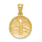 FJC Finejewelers 14k Yellow Gold Brushed Bright Cut Sand Dollar Charm
