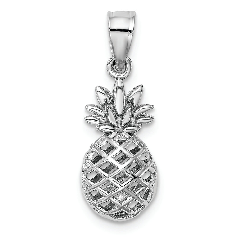 FJC Finejewelers 14k White Gold Polished 3d Pineapple Charm