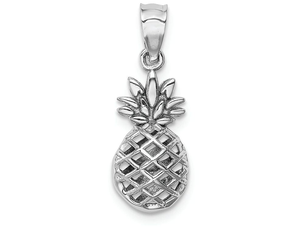 FJC Finejewelers 14k White Gold Polished 3d Pineapple Charm