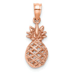 FJC Finejewelers 14k Rose Gold Polished 3d Pineapple Charm