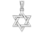 FJC Finejewelers 14k White Gold Polished Star Of David Charm