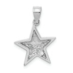 FJC Finejewelers 14k White Gold Polished Star Charm