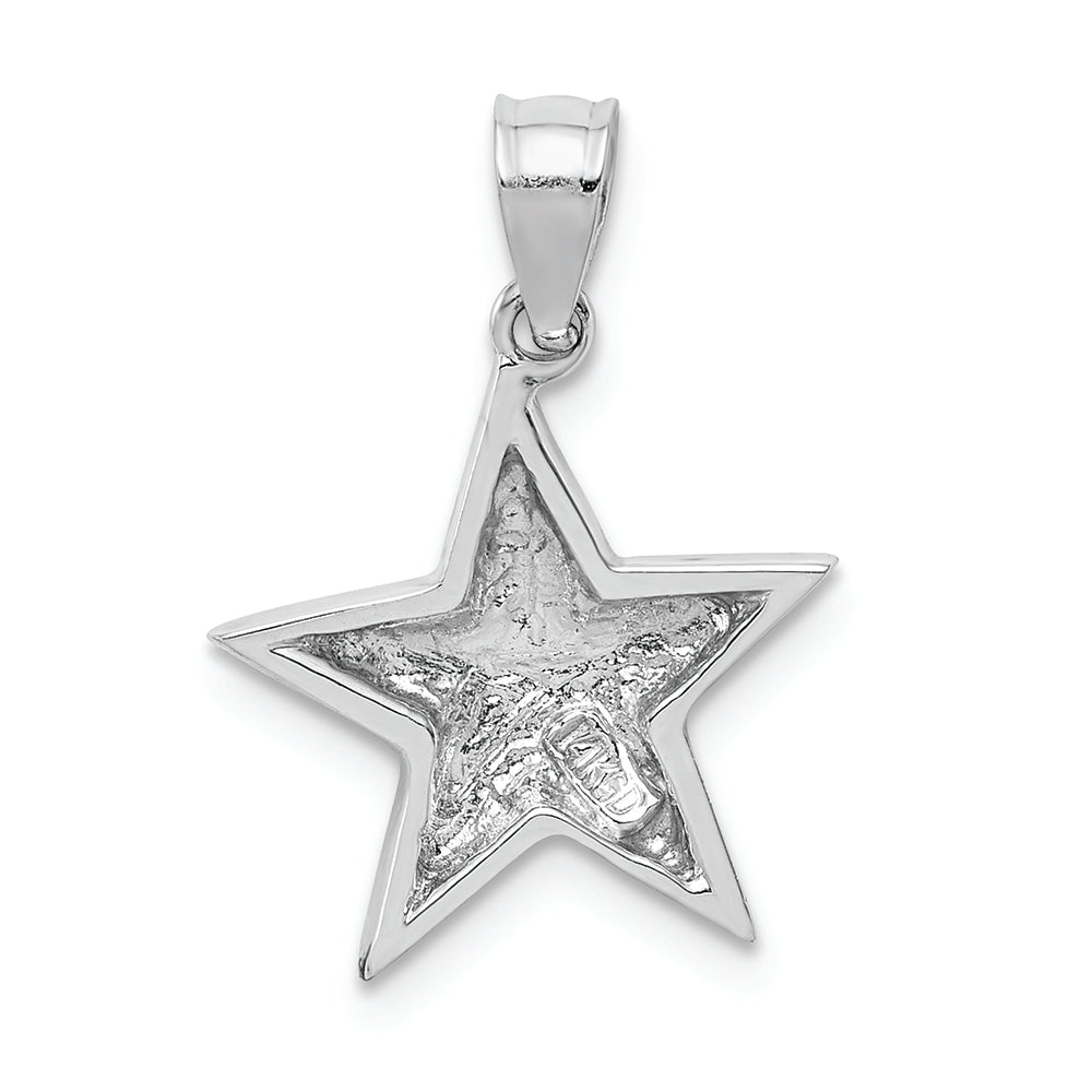 FJC Finejewelers 14k White Gold Polished Star Charm
