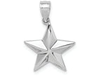FJC Finejewelers 14k White Gold Polished Star Charm