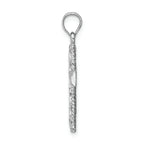 FJC Finejewelers 14k White Gold Polished Braided Cross Charm