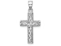 FJC Finejewelers 14k White Gold Polished Braided Cross Charm