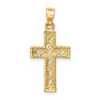 FJC Finejewelers 14k Yellow Gold Polished Braided Cross Charm