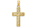 FJC Finejewelers 14k Yellow Gold Polished Braided Cross Charm