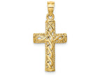 FJC Finejewelers 14k Yellow Gold Polished Braided Cross Charm