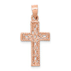 FJC Finejewelers 14k Rose Gold Polished Braided Cross Charm