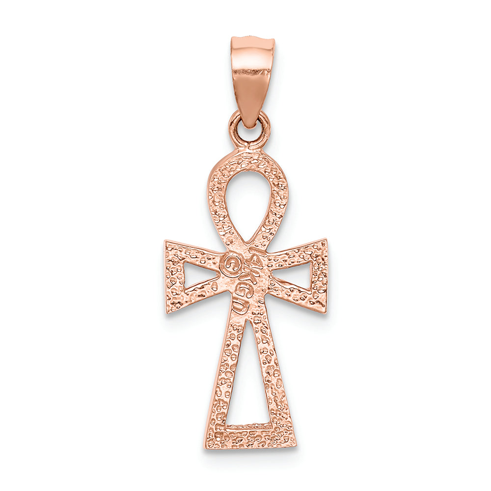 FJC Finejewelers 14k Rose Gold Polished Ankh Charm
