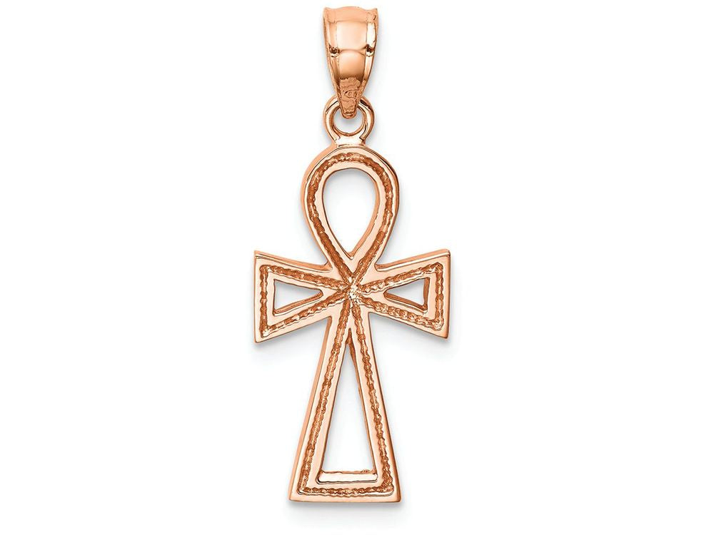 FJC Finejewelers 14k Rose Gold Polished Ankh Charm