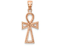 FJC Finejewelers 14k Rose Gold Polished Ankh Charm