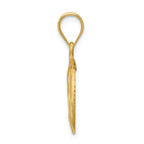 FJC Finejewelers 14k Yellow Gold Brushed Bright Cut Virgin Mary Charm