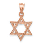 FJC Finejewelers 14k Rose Gold Polished Star Of David Charm