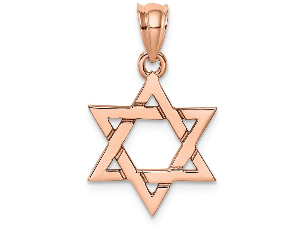 FJC Finejewelers 14k Rose Gold Polished Star Of David Charm