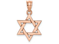FJC Finejewelers 14k Rose Gold Polished Star Of David Charm