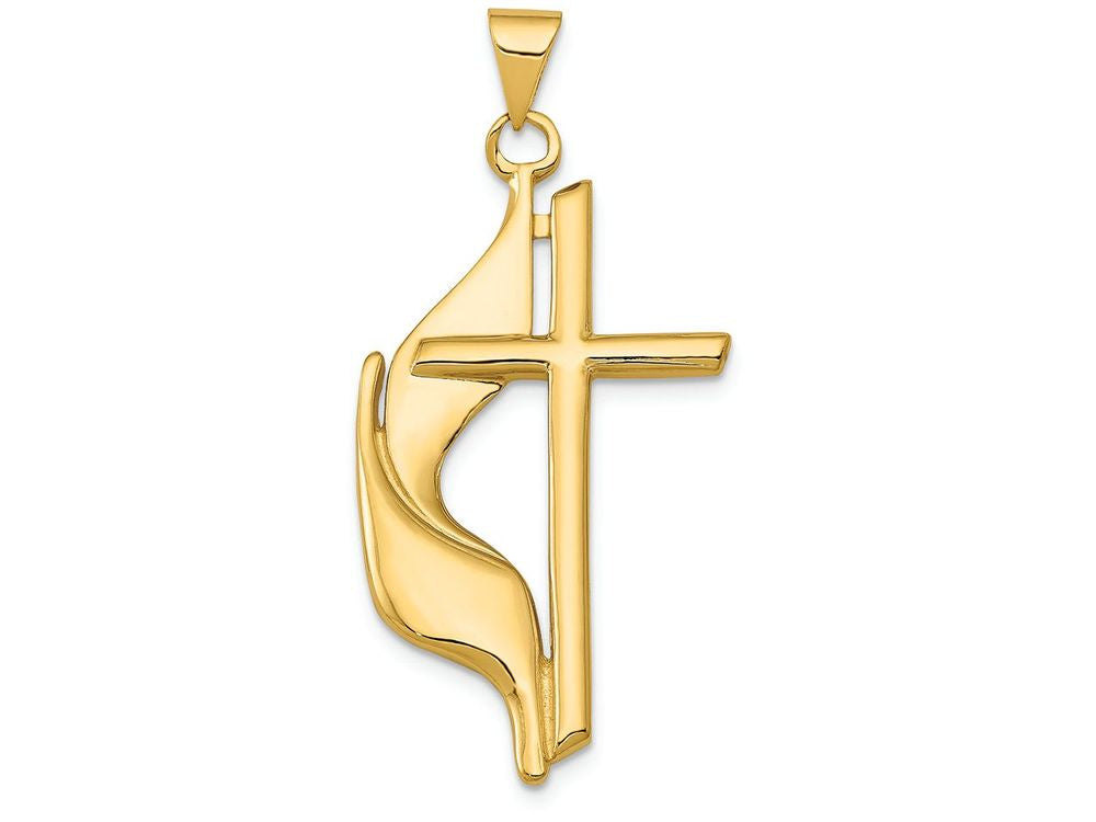 FJC Finejewelers 14k Yellow Gold Cross Polished Charm