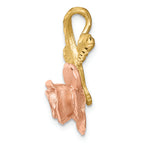 FJC Finejewelers 14k Two-tone Gold Rose Slide Charm
