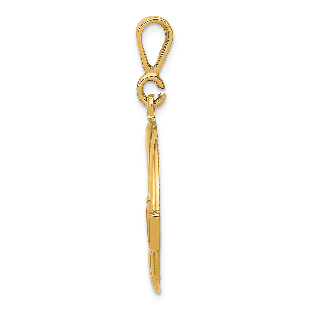 FJC Finejewelers 14k Yellow Gold Claddagh Charm