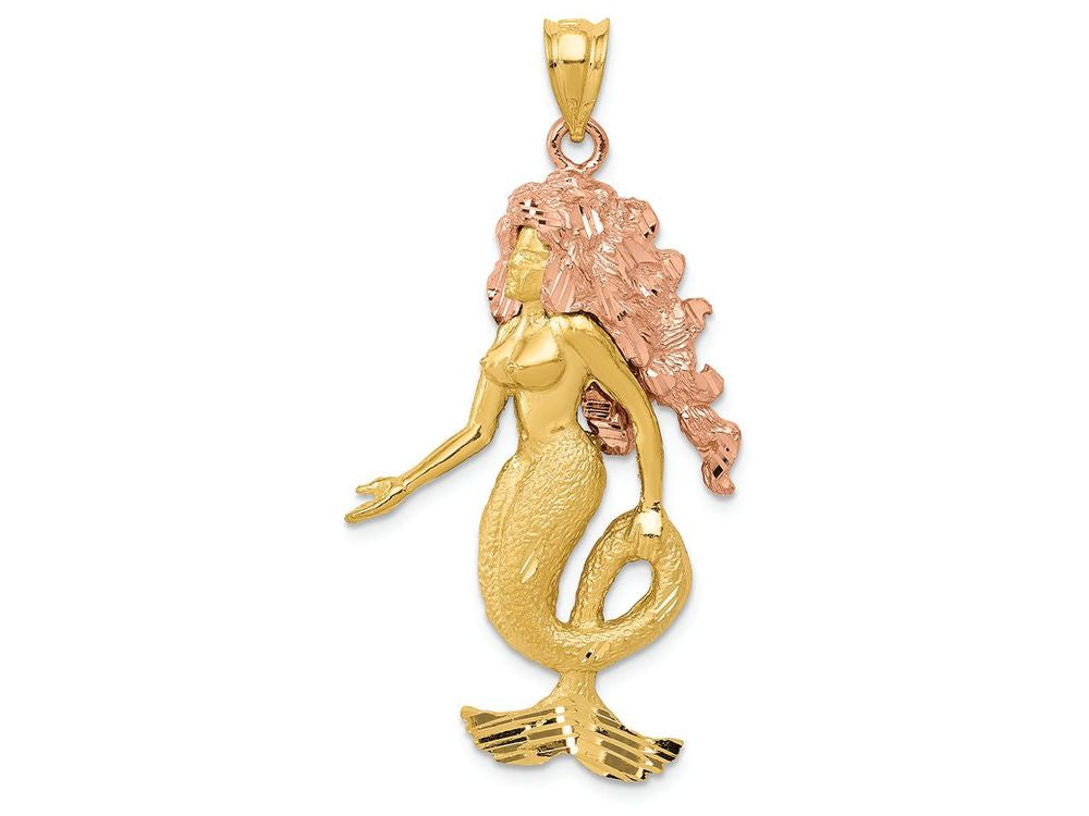 FJC Finejewelers 14k Two-tone Gold Mermaid Charm