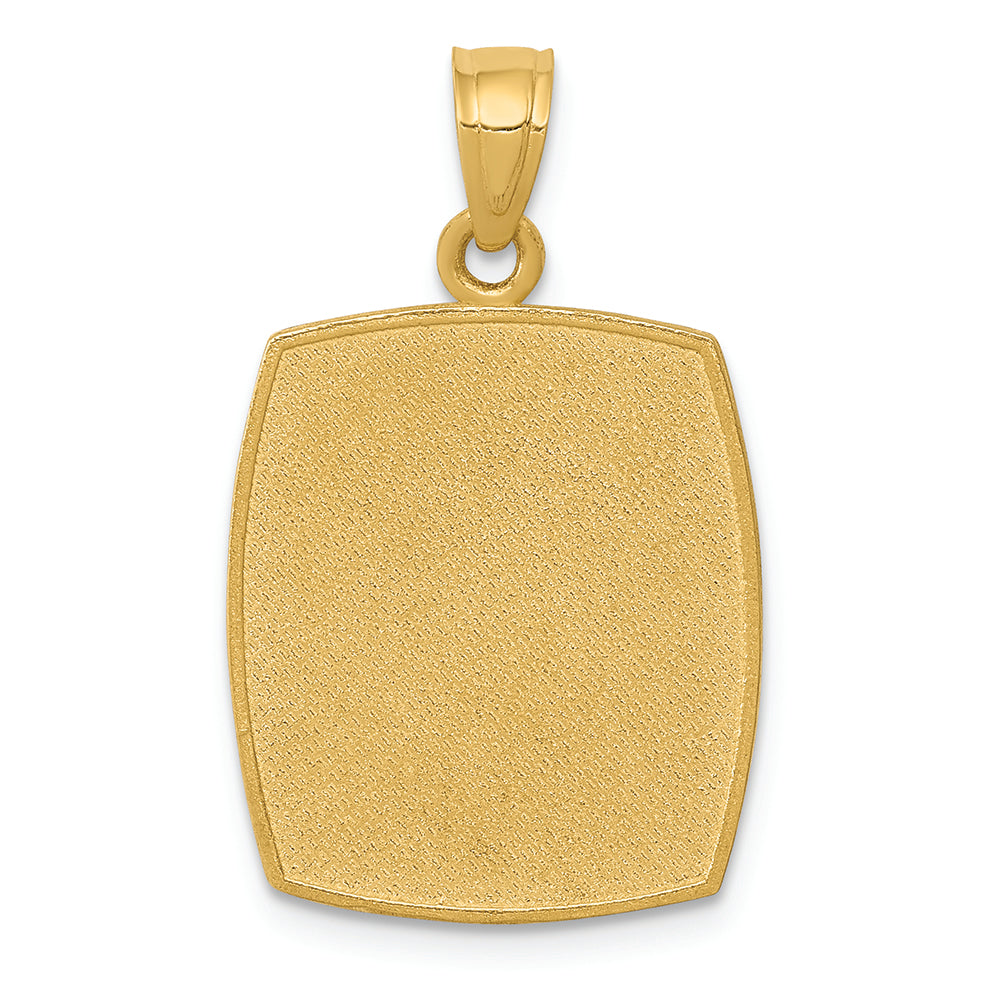 FJC Finejewelers 14k Yellow Gold Satin Polished Baptism Charm