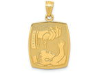 FJC Finejewelers 14k Yellow Gold Satin Polished Baptism Charm