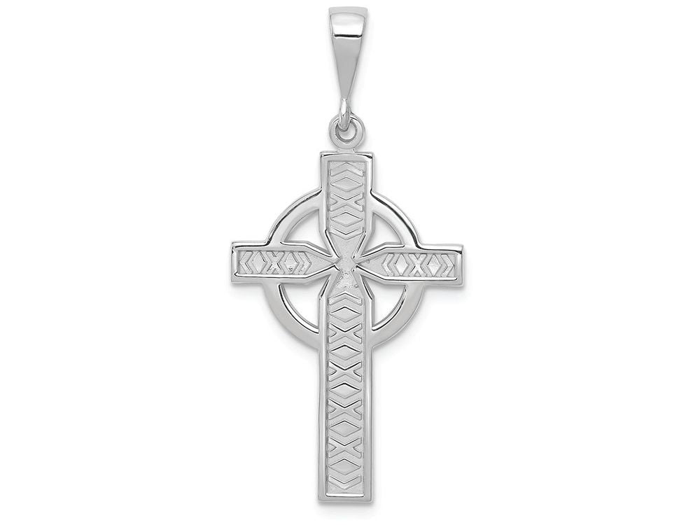 FJC Finejewelers 14k White Gold Celtic Cross Charm