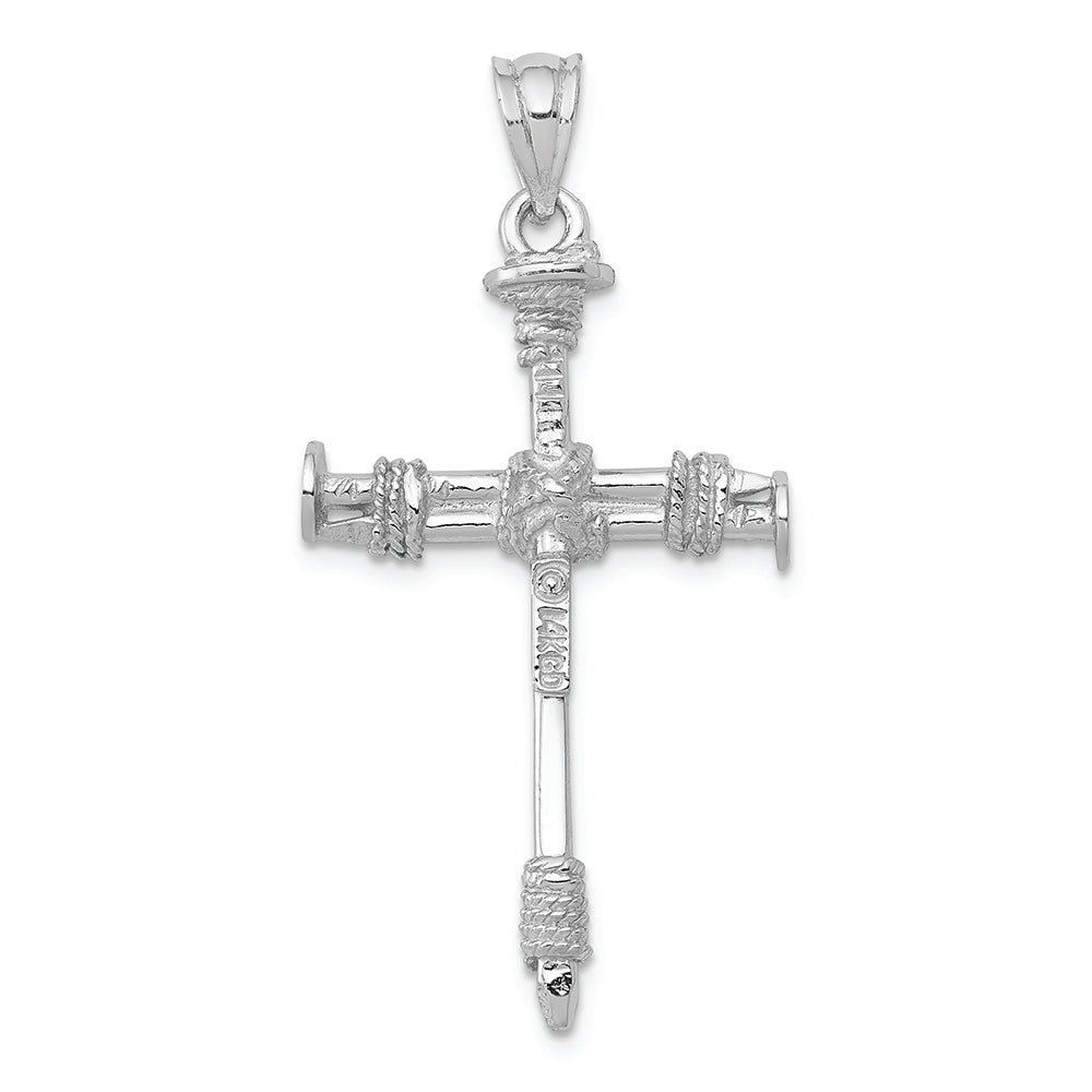 FJC Finejewelers 14k White Gold Nail Cross Charm