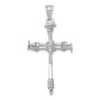 FJC Finejewelers 14k White Gold Nail Cross Charm