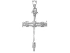 FJC Finejewelers 14k White Gold Nail Cross Charm