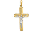 FJC Finejewelers 14k Two-tone Gold Crucifix Charm