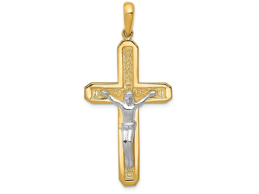 FJC Finejewelers 14k Two-tone Gold Crucifix Charm