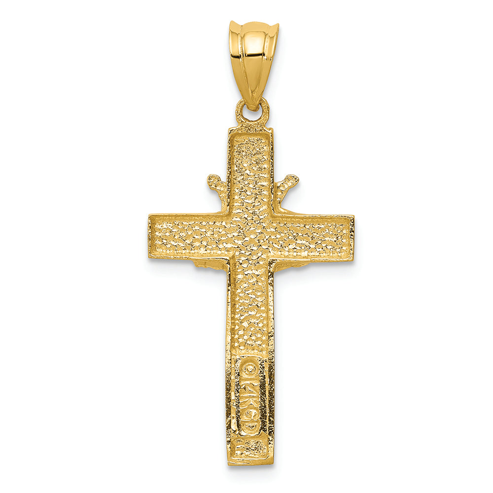 FJC Finejewelers 14k Yellow Gold Claddagh Cross Charm