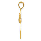 FJC Finejewelers 14k Yellow Gold Claddagh Cross Charm