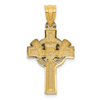 FJC Finejewelers 14k Two-tone Gold Claddagh Cross Charm