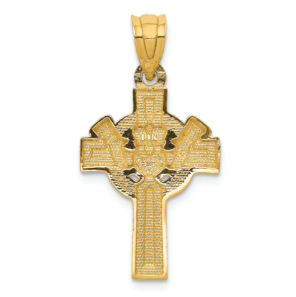 FJC Finejewelers 14k Two-tone Gold Claddagh Cross Charm