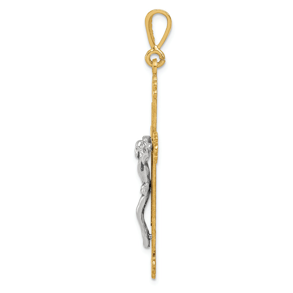 FJC Finejewelers 14k Two-tone Gold Crucifix Charm