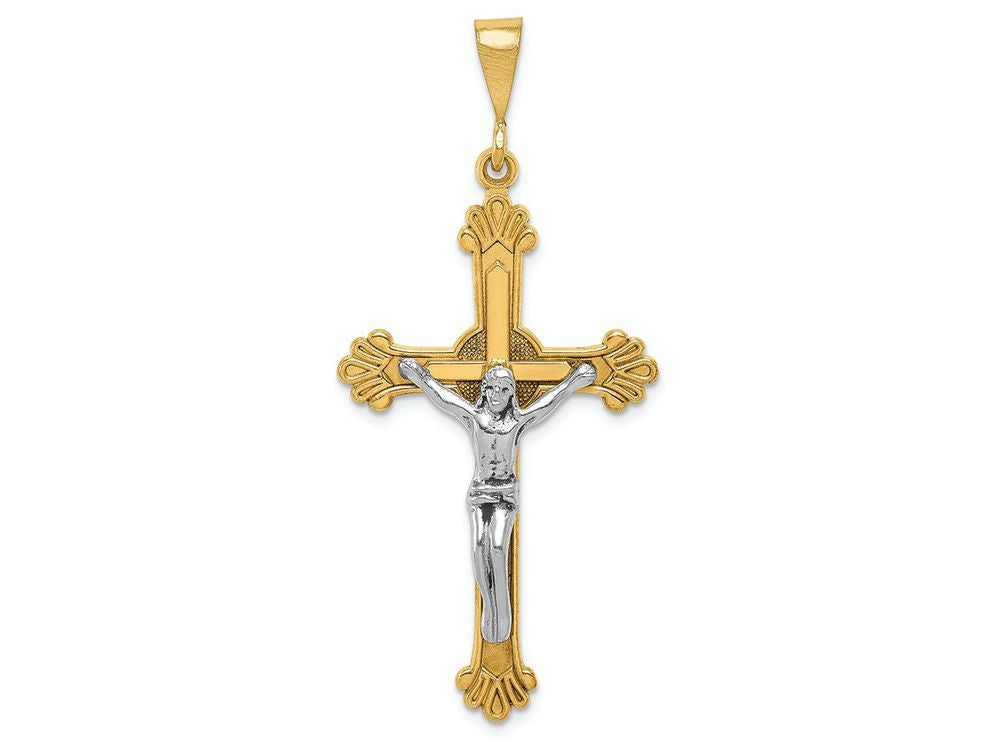 FJC Finejewelers 14k Two-tone Gold Crucifix Charm