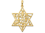FJC Finejewelers 14k Yellow Gold Star Of David 12 Tribes Charm